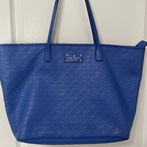 Kate Spade Bleecker Large Zip-top Tote Blue